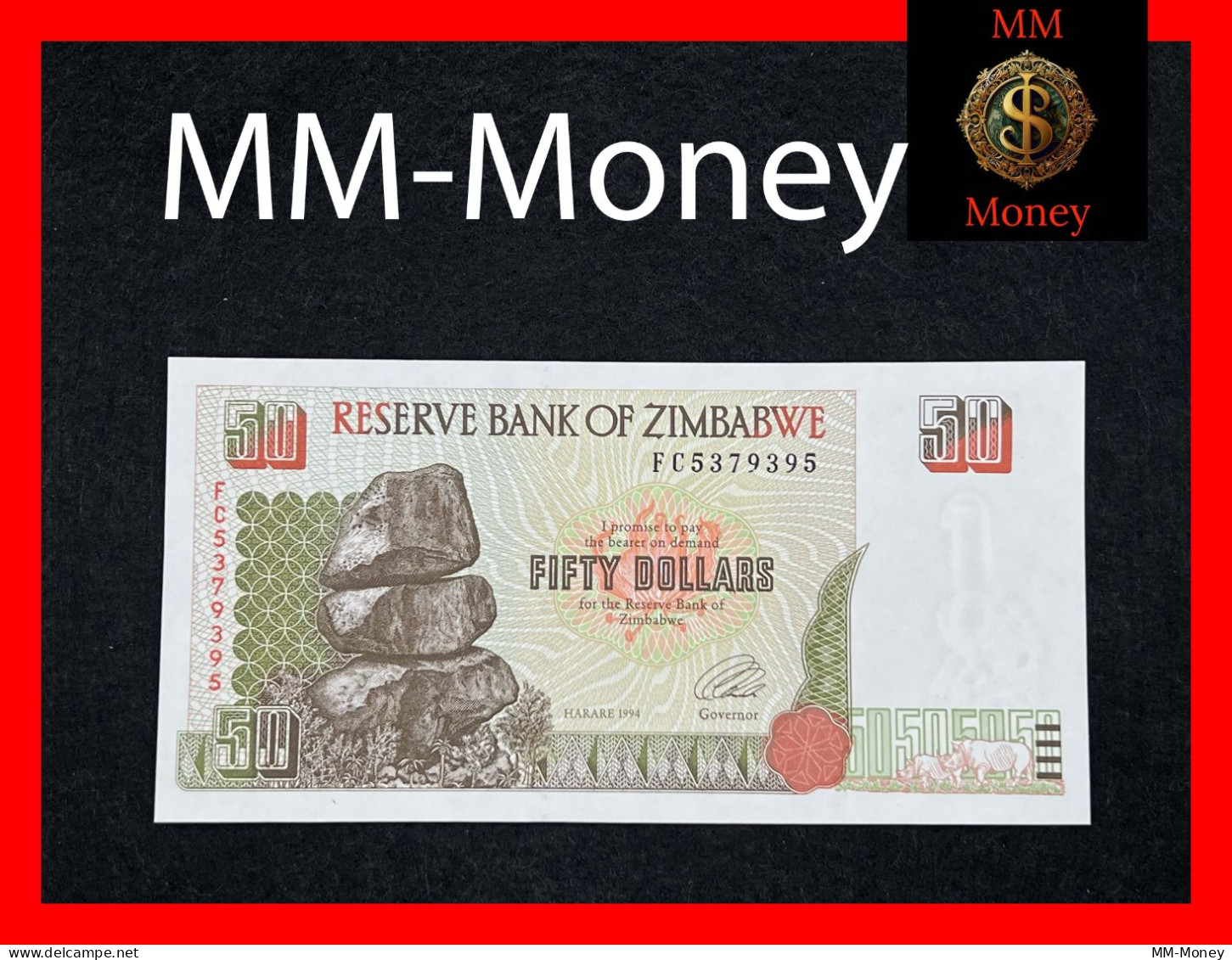 ZIMBABWE  50 $  1994   P.  8   UNC - Zimbabwe