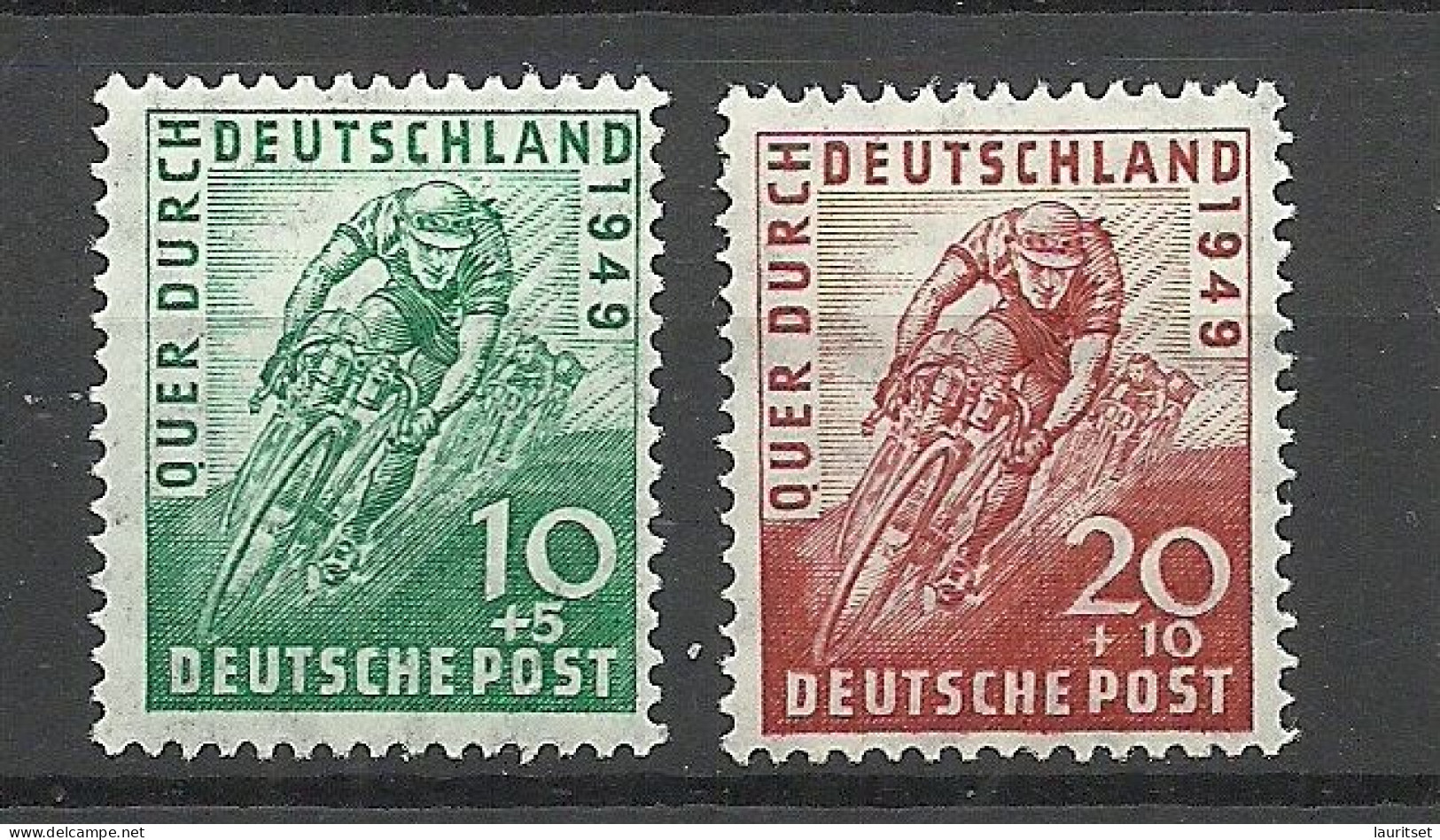 Germany Deutschland Bizone 1949 Michel 106 - 107 * Cycling Radfahren - Cycling