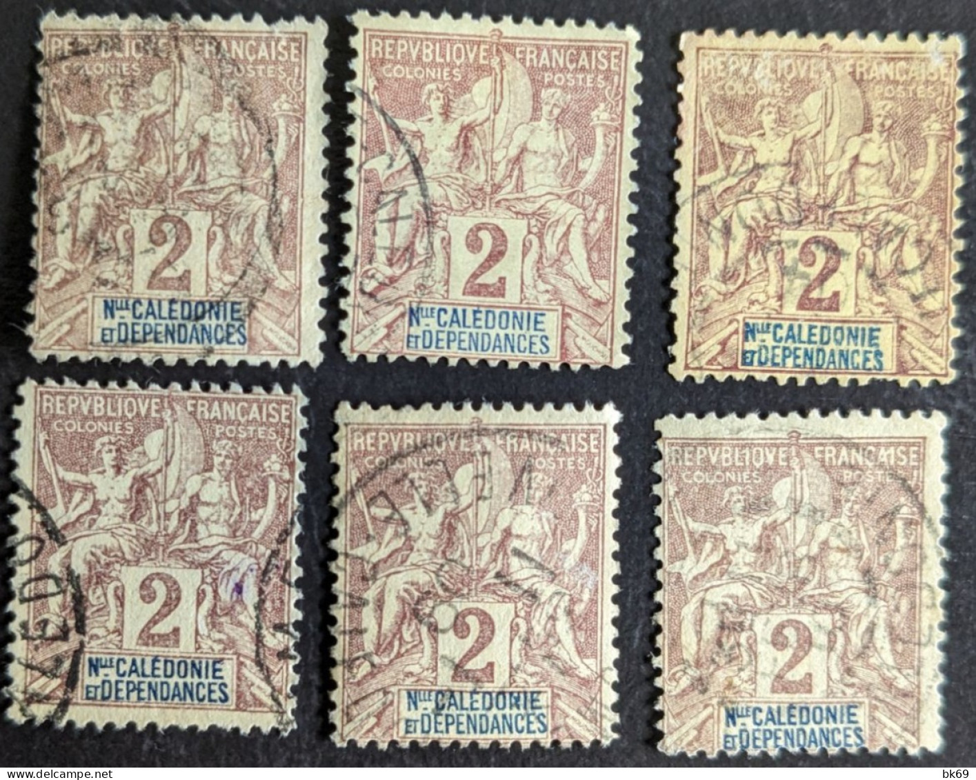 42 X6 Ex. Type Groupe Nouvelle Calédonie - Used Stamps