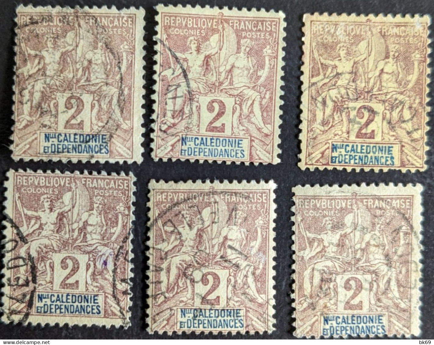 42 X6 Ex. Type Groupe Nouvelle Calédonie - Used Stamps