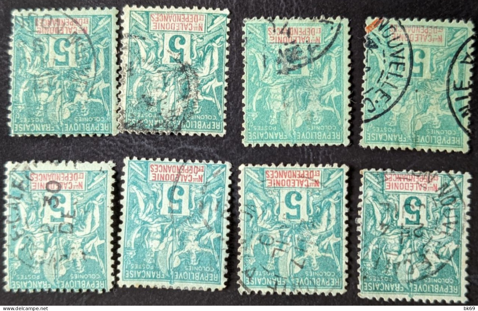 44 X8 Ex. Type Groupe Nouvelle Calédonie - Used Stamps
