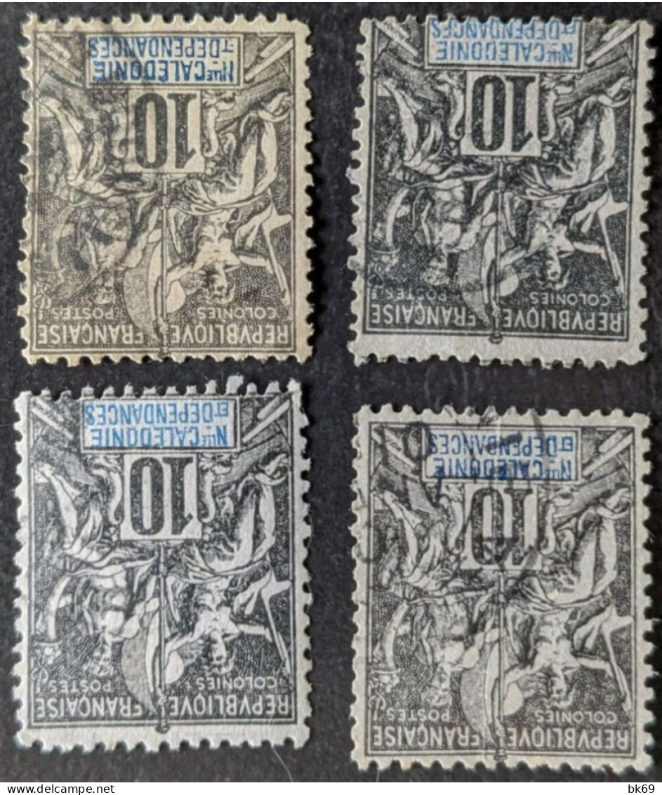 45 X4 Ex. Type Groupe Nouvelle Calédonie - Used Stamps