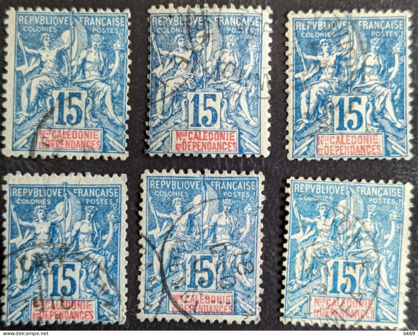 46 X6 Ex. Type Groupe Nouvelle Calédonie - Used Stamps