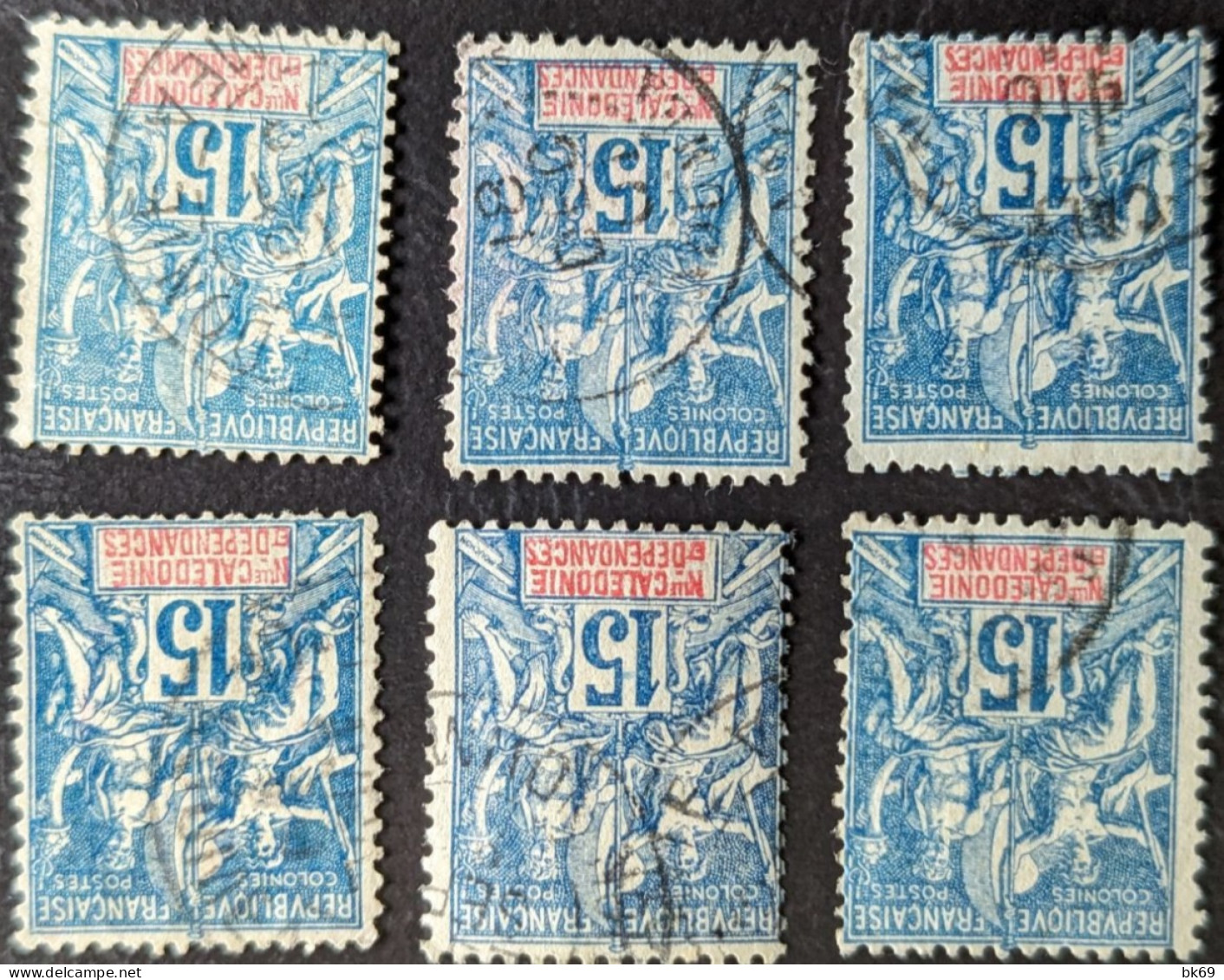 46 X6 Ex. Type Groupe Nouvelle Calédonie - Used Stamps