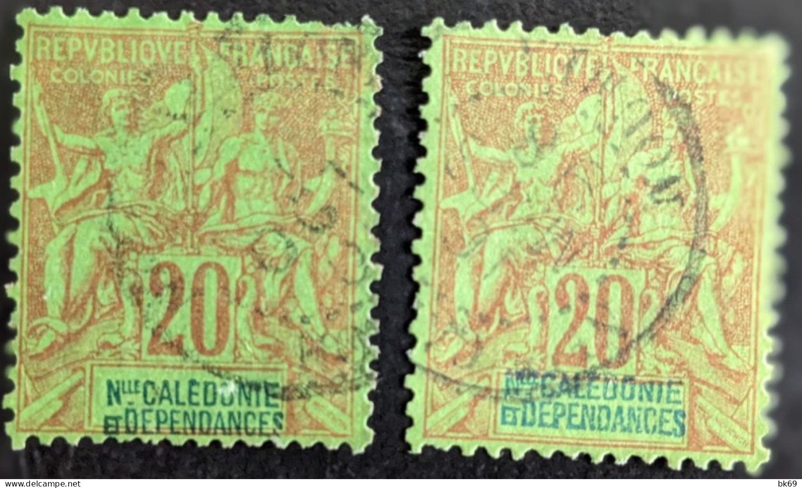 47 X2 Ex. Type Groupe Nouvelle Calédonie - Used Stamps