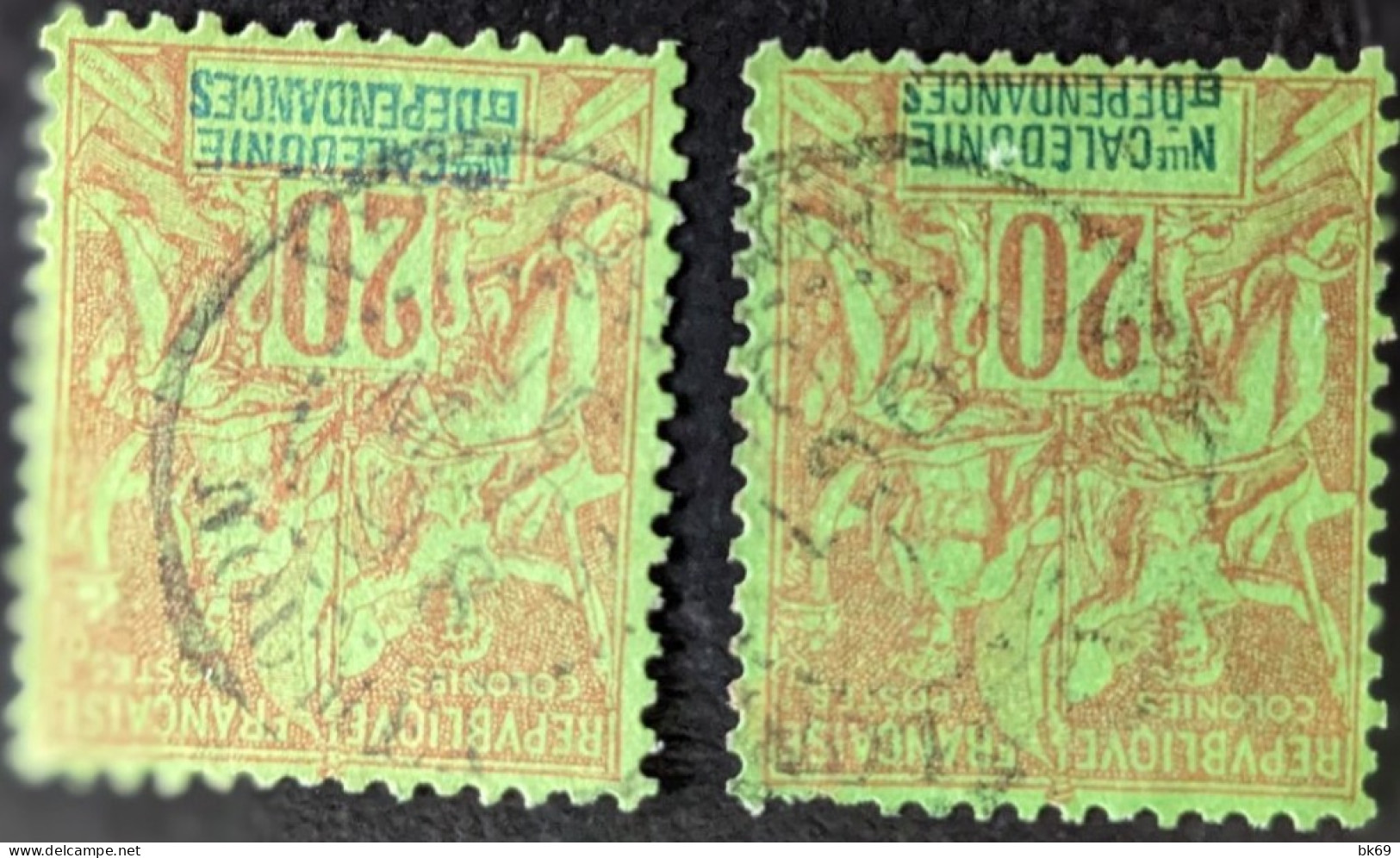 47 X2 Ex. Type Groupe Nouvelle Calédonie - Used Stamps