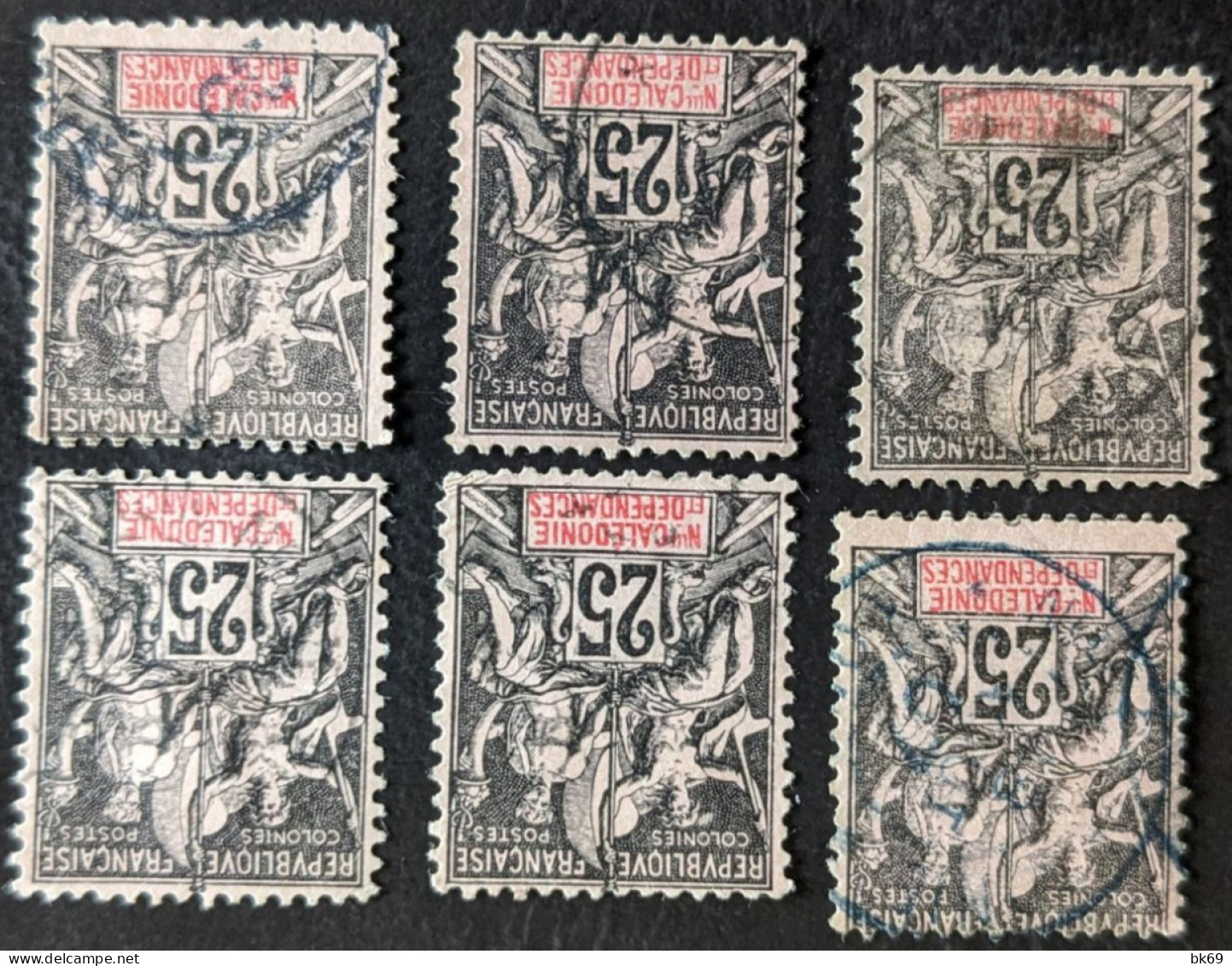 48 X6 Ex. Type Groupe Nouvelle Calédonie - Used Stamps