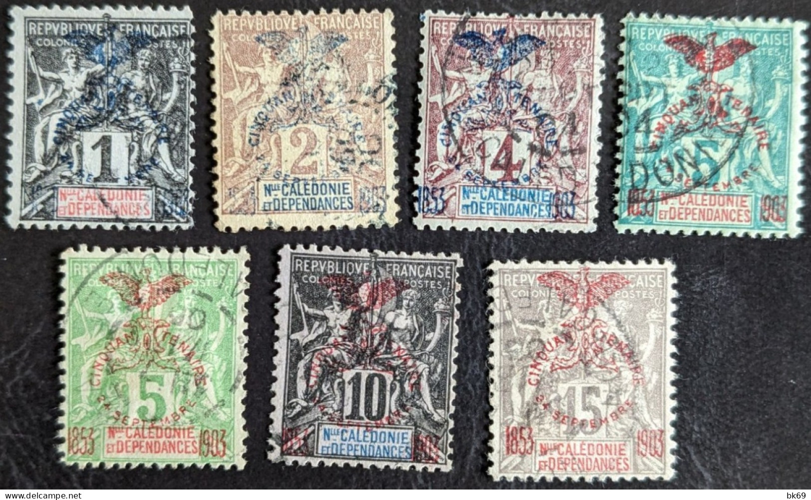 67 à 73 Type Groupe Sauf 72A Nouvelle Calédonie - Used Stamps