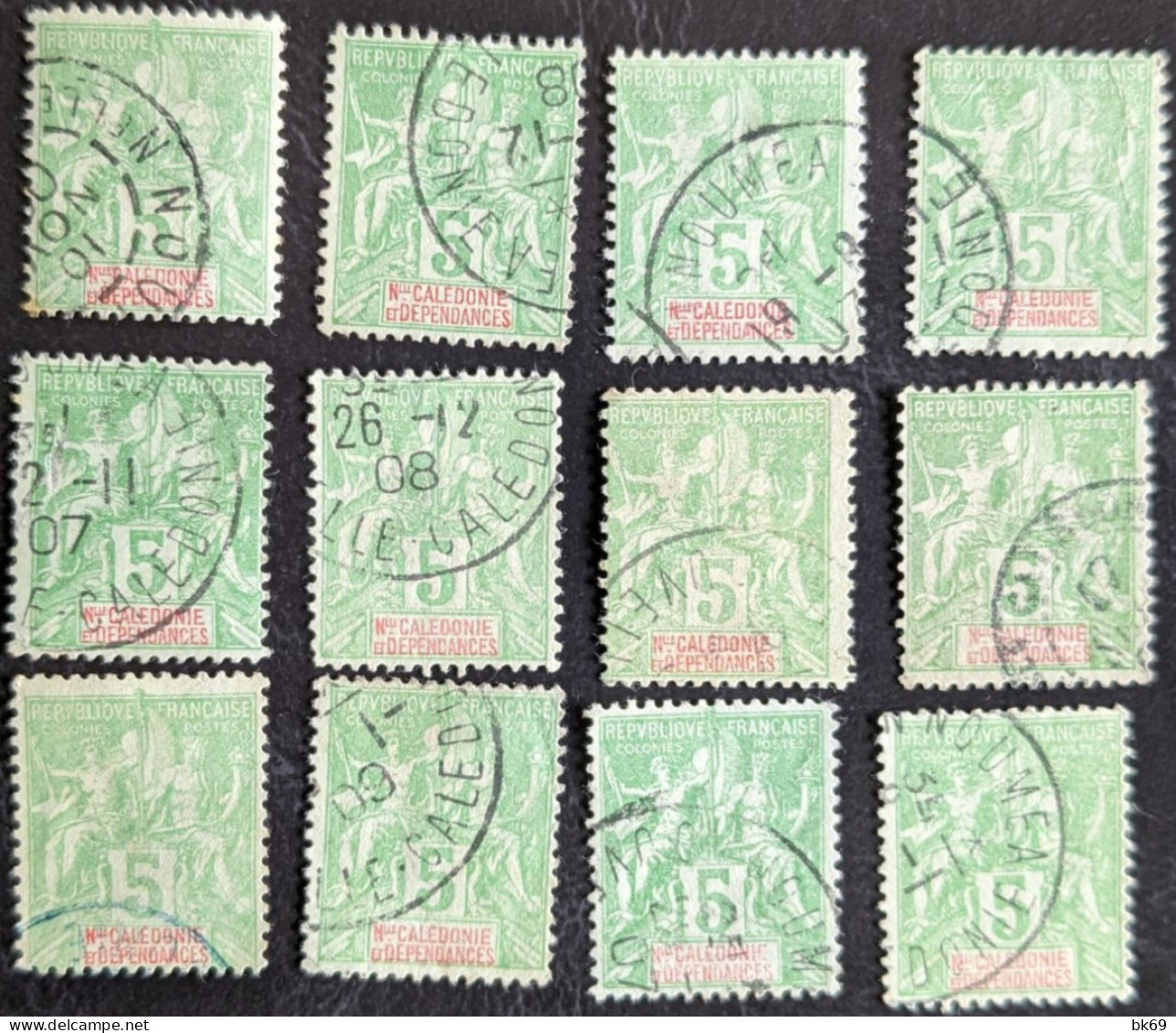 59 X12 Type Groupe Nouvelle Calédonie 2 - Used Stamps