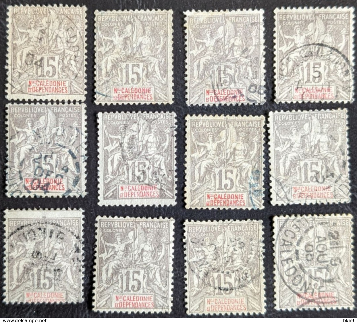 61 X12 Type Groupe Nouvelle Calédonie - Used Stamps