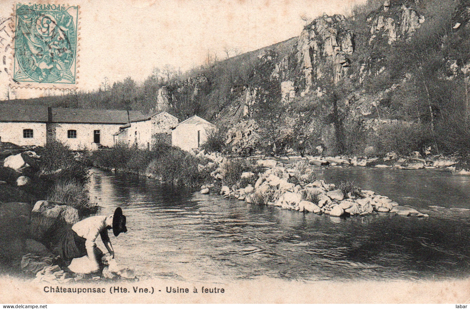 CPA HAUTE VIENNE / 87 / CHATEAUPONSAC / USINE A FEUTRE - Chateauponsac