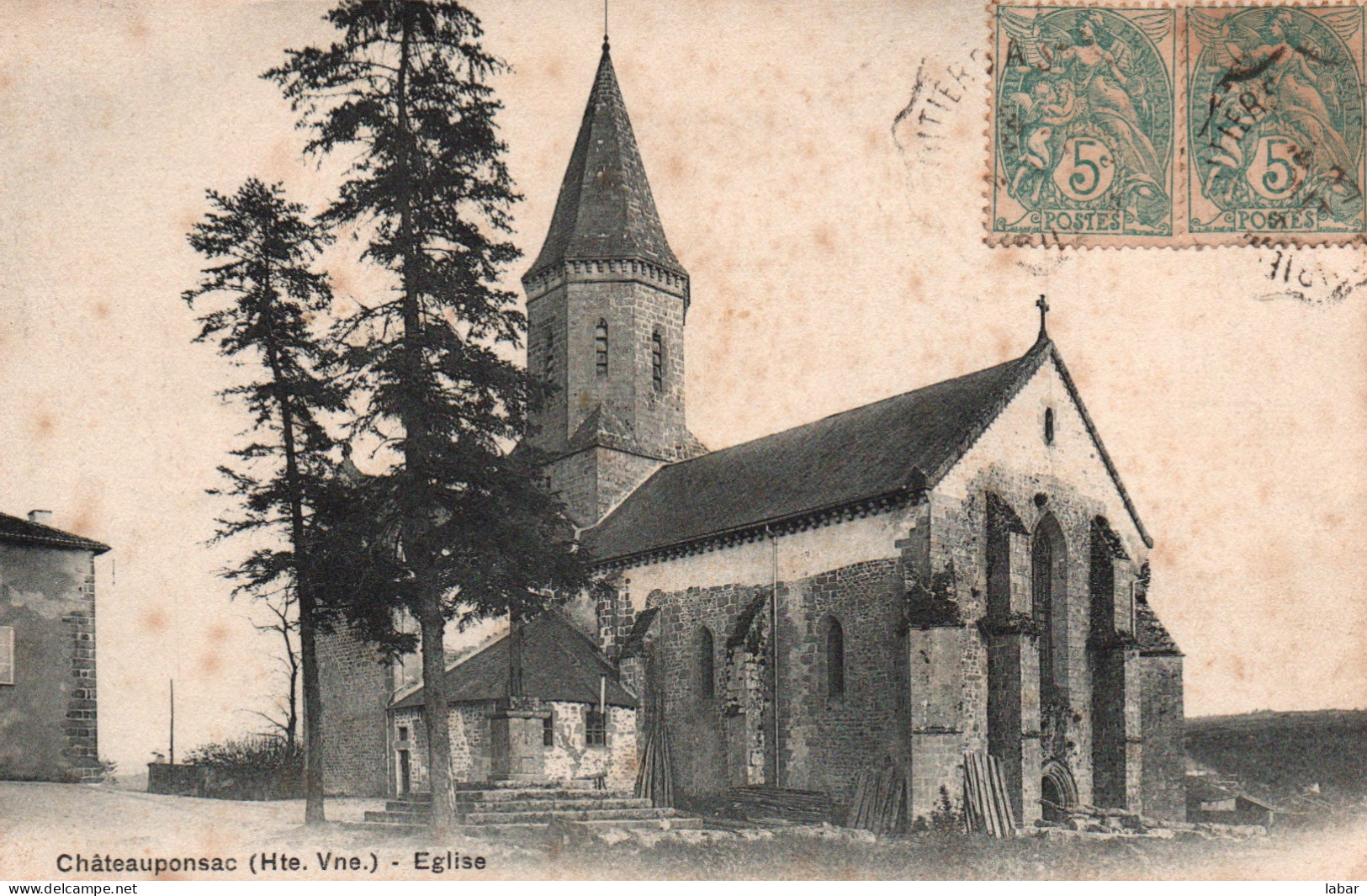 CPA HAUTE VIENNE / 87 / CHATEAUPONSAC / EGLISE - Chateauponsac