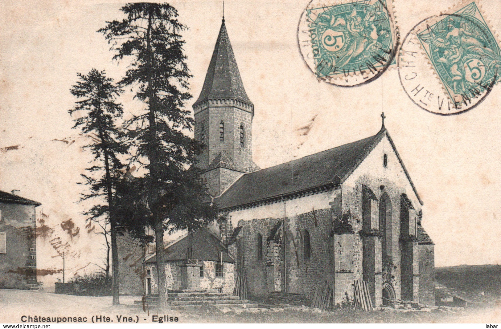 CPA HAUTE VIENNE / 87 / CHATEAUPONSAC / EGLISE - Chateauponsac