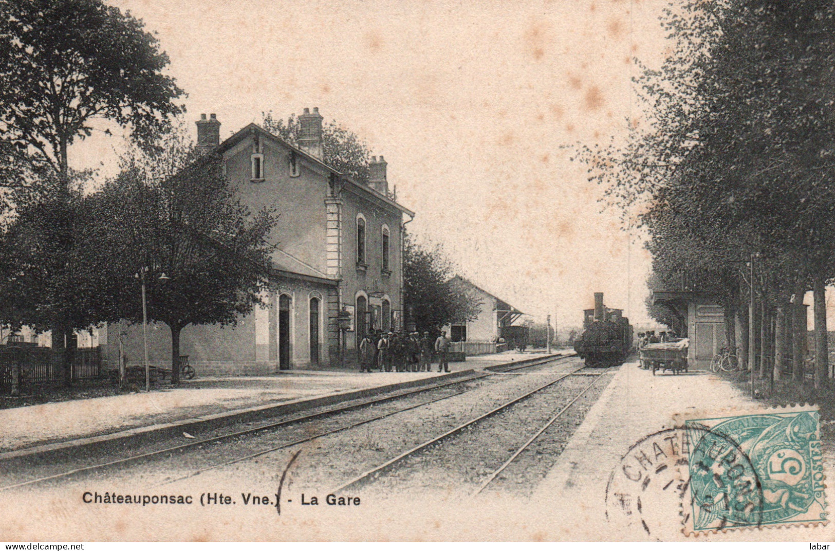 CPA HAUTE VIENNE / 87 / CHATEAUPONSAC / LA GARE - Chateauponsac