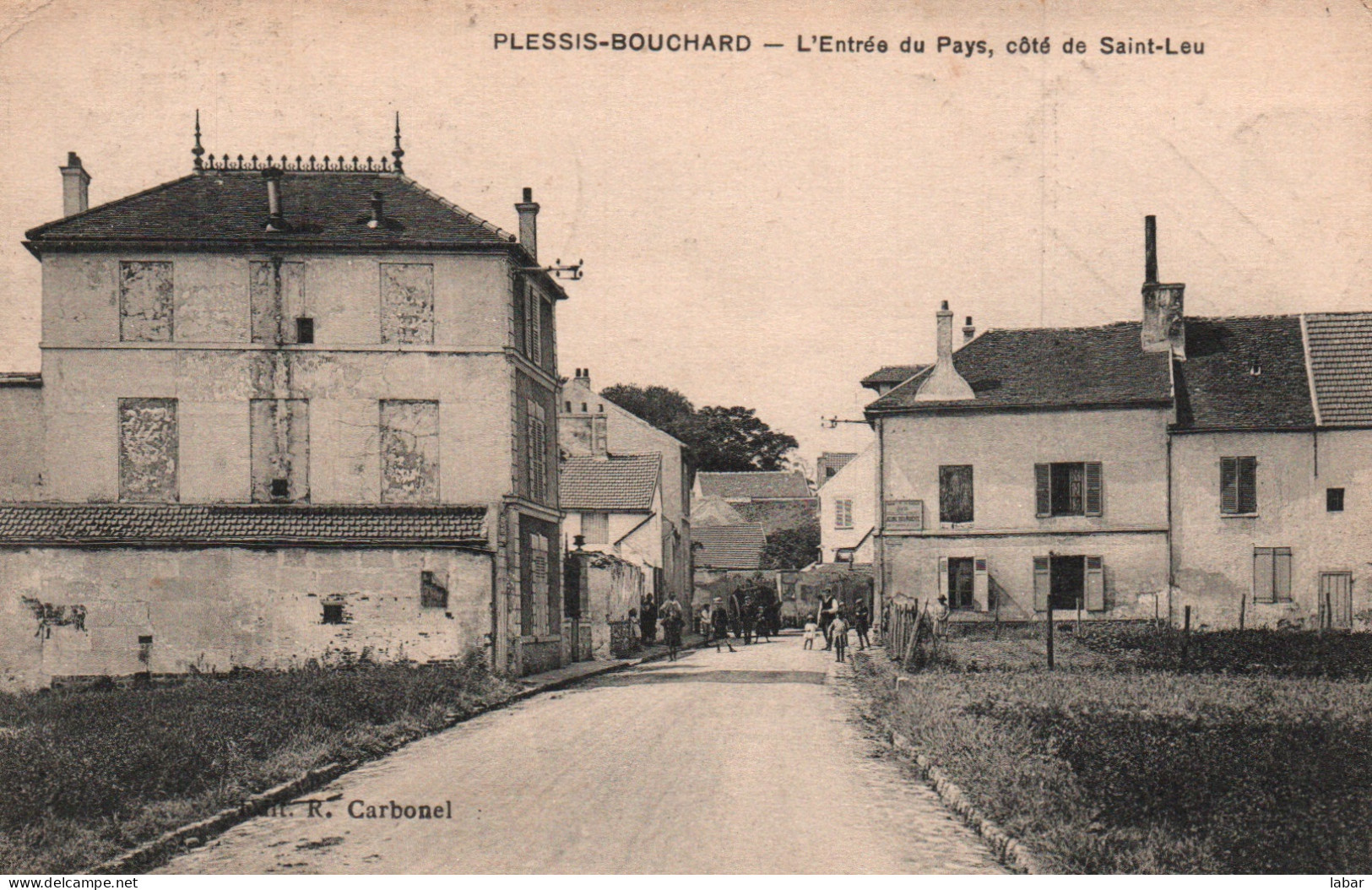 CPA PLESSIS BOUCHARD L'ENTREE DU PAYS COTE DE SAINT LEU - Le Plessis Bouchard