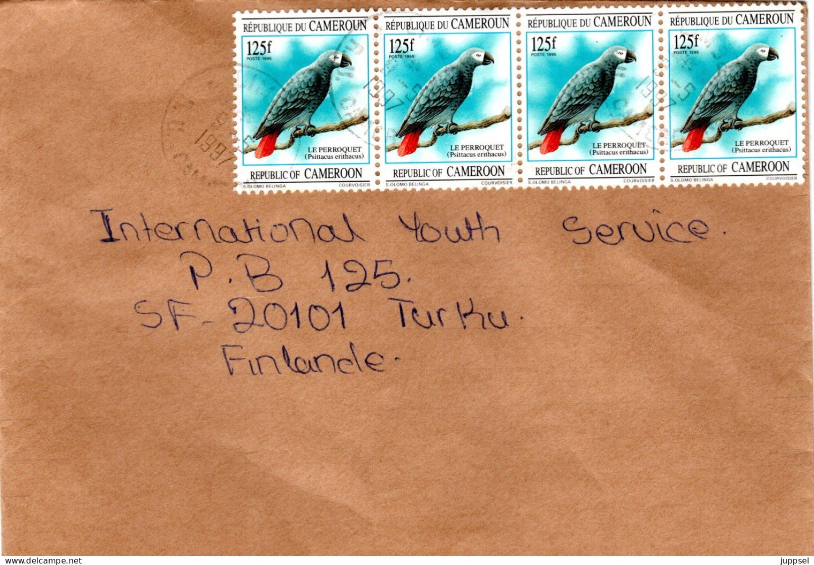 Letter, CAMEROON, Parrots  /   Lettre, CAMEROUN, Perroquets - Papagayos