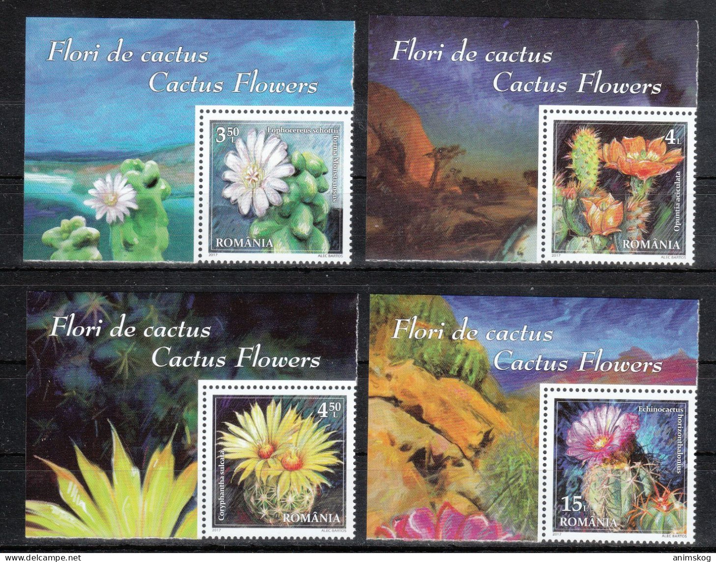 Rumänien 2017**, Kakteen  / Romania 2017, MNH, Cacti - Cactusses