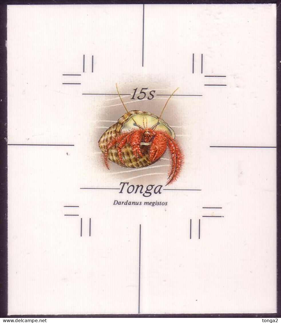 Tonga 1992 Cromalin Proof - Crab - 4 Exist - Tonga (1970-...)