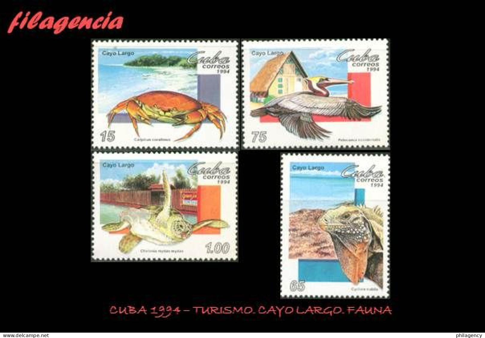 CUBA MINT. 1994-12 TURISMO. CAYO LARGO. FAUNA DE LOS CAYOS - Nuevos