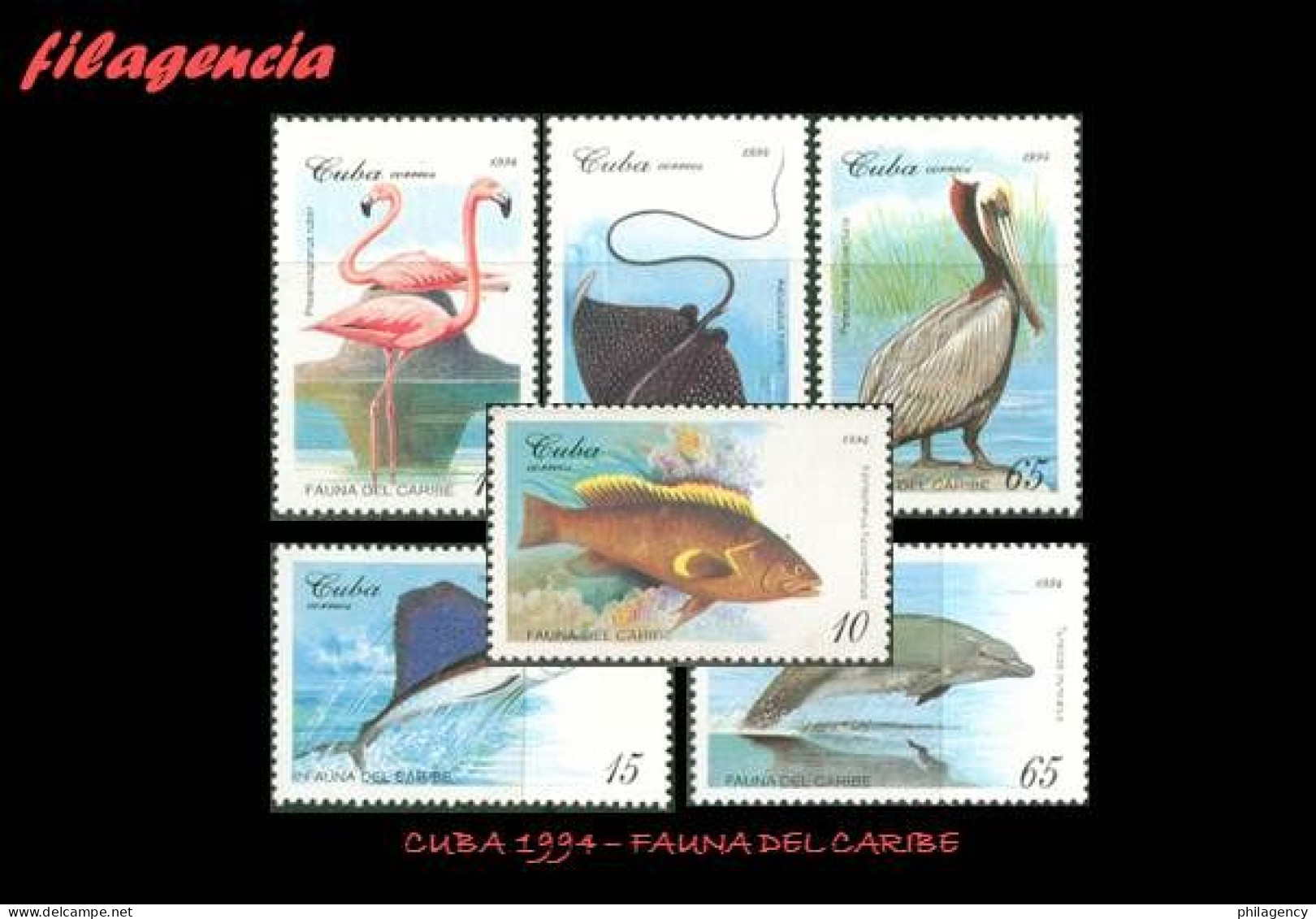 CUBA MINT. 1994-14 FAUNA DEL CARIBE - Unused Stamps