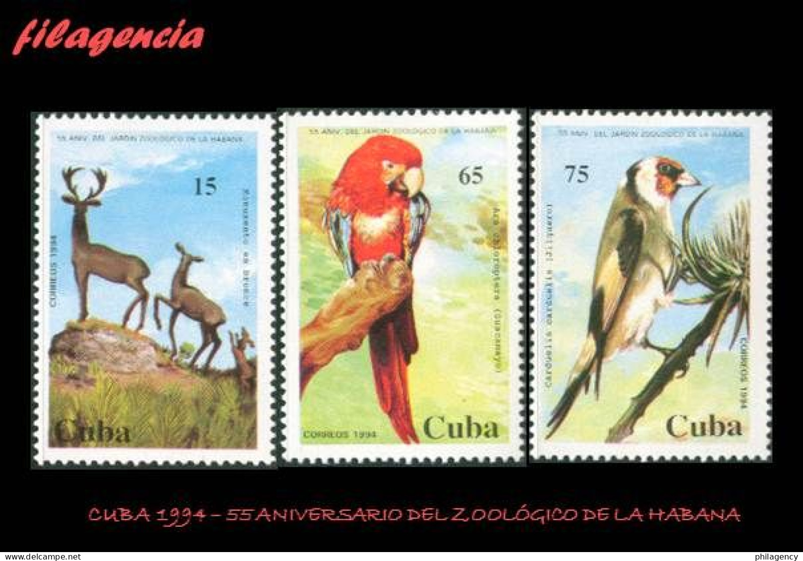 CUBA MINT. 1994-16 55 ANIVERSARIO DEL ZOOLÓGICO DE LA HABANA. FAUNA - Unused Stamps