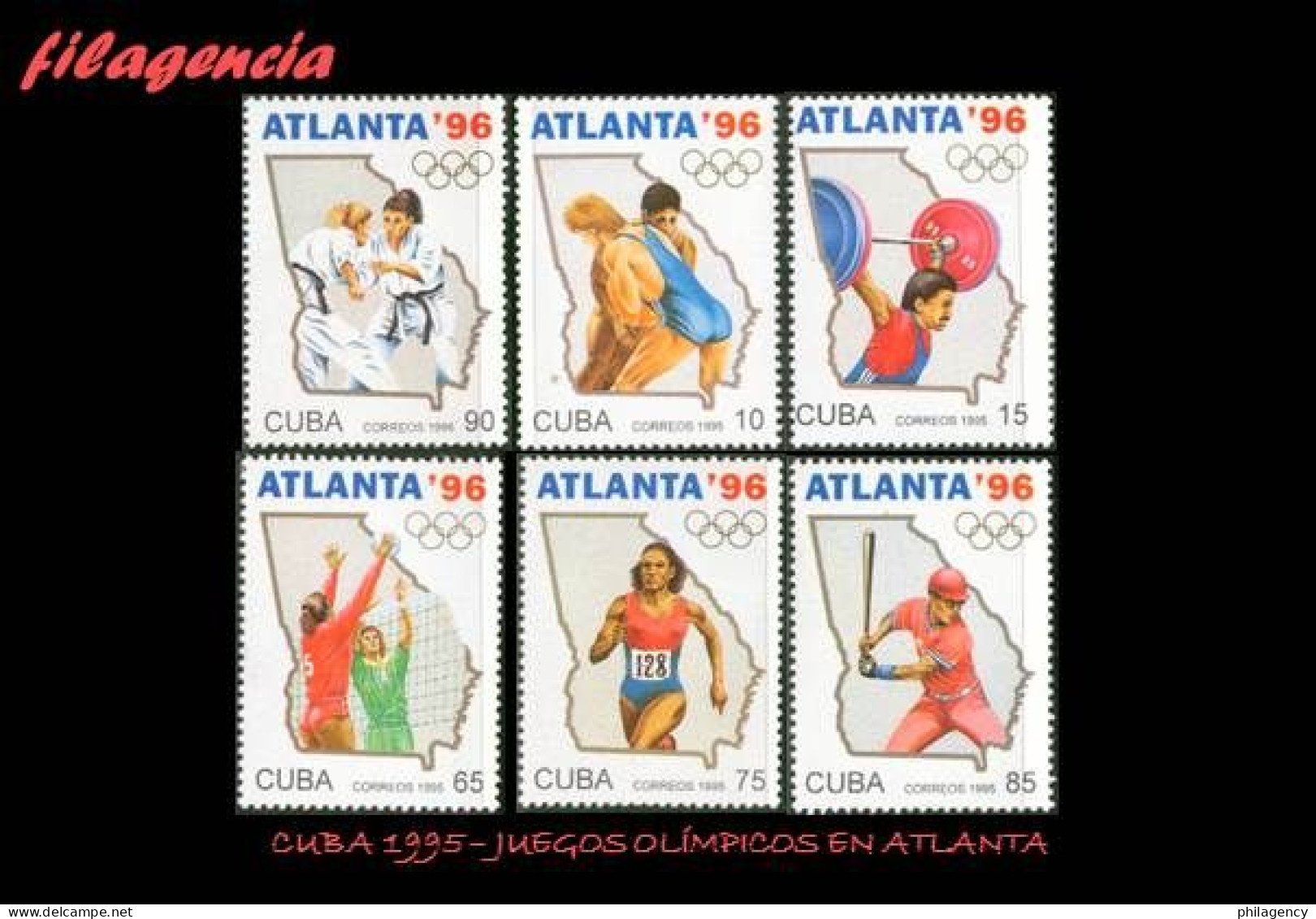 CUBA MINT. 1995-14 JUEGOS OLÍMPICOS EN ATLANTA - Unused Stamps