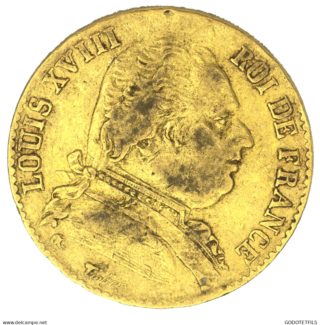 Louis XVIII-20 Francs 1814 Bayonne - 20 Francs (or)