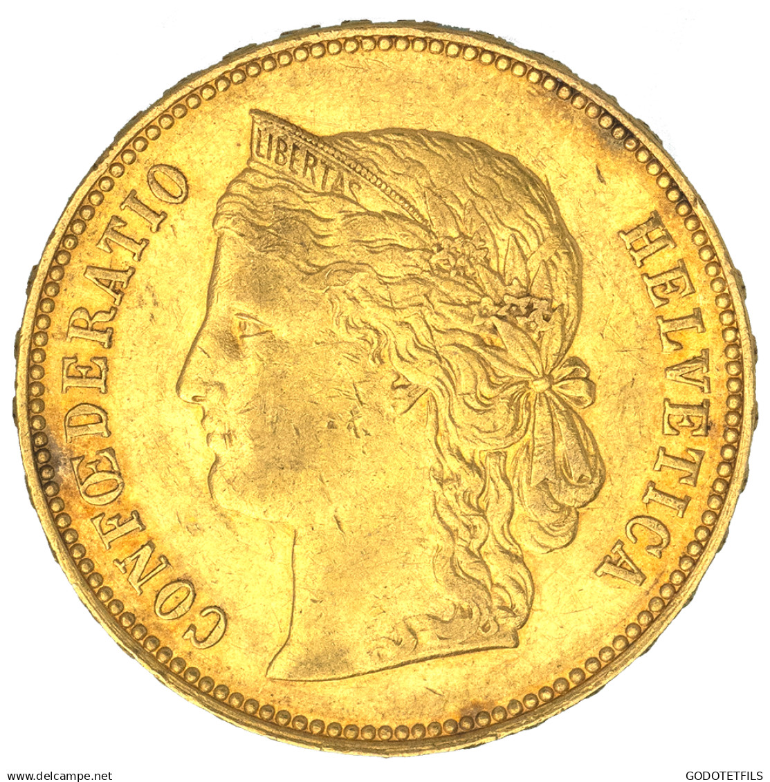 Suisse- 20 Francs Confédération Helvétique 1896 Berne - 20 Franken (gold)