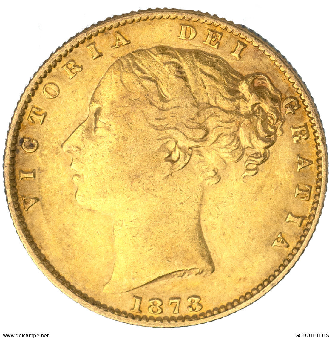 Royaume-Uni-Souverain Victoria  1873 Londres - 1 Sovereign