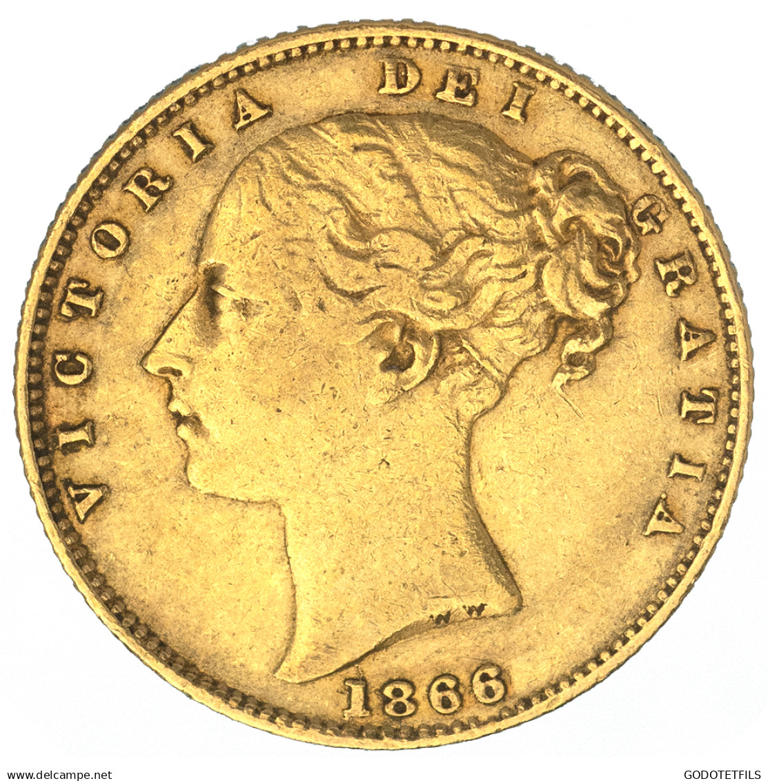 Royaume-Uni-Souverain Victoria  1866 Londres - 1 Sovereign