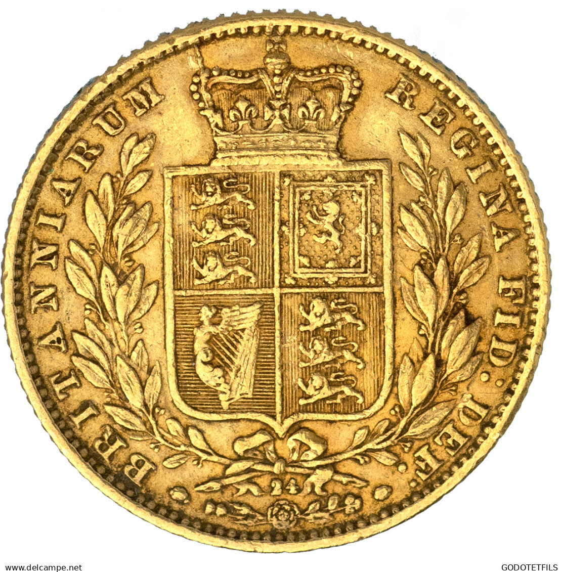 Royaume-Uni-Souverain Victoria  1866 Londres - 1 Sovereign