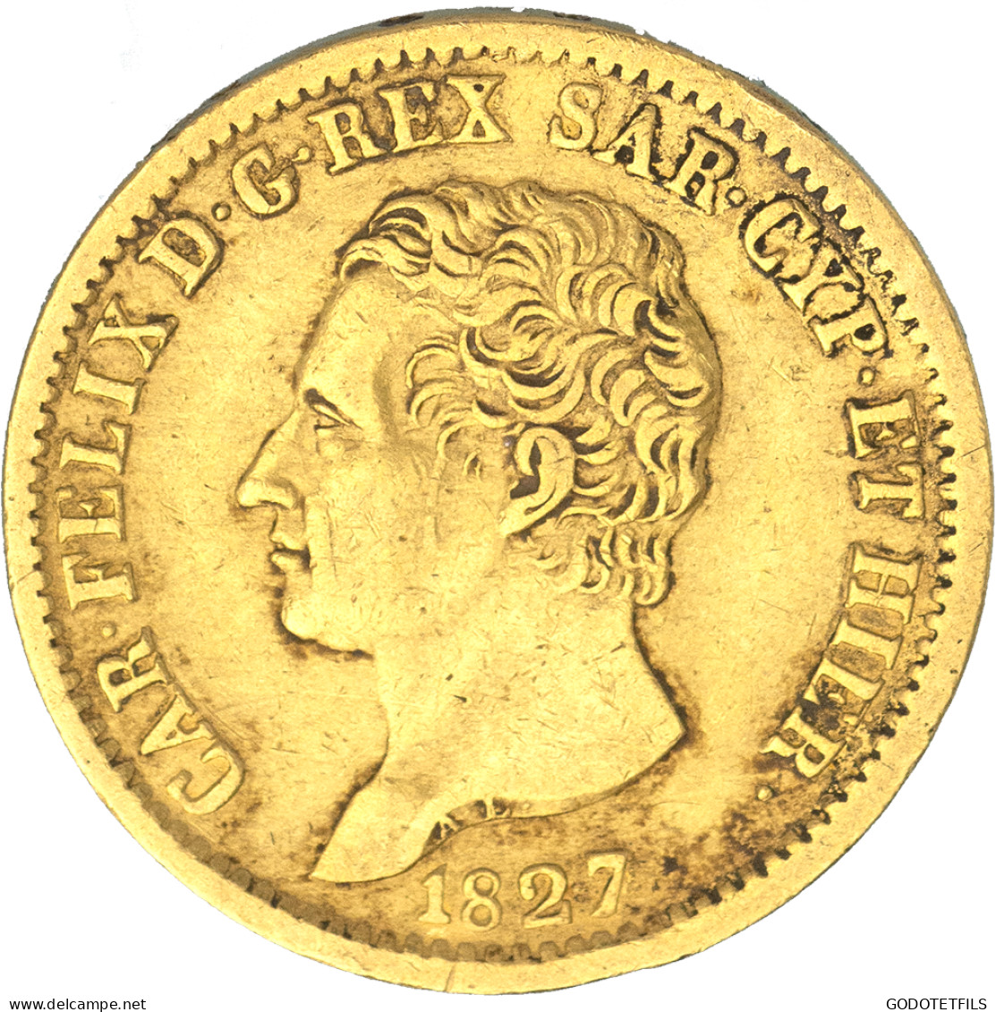 Italie-Royaume De Sardaigne-20 Lire Charles-Félix 1827 Turin - Piémont-Sardaigne-Savoie Italienne