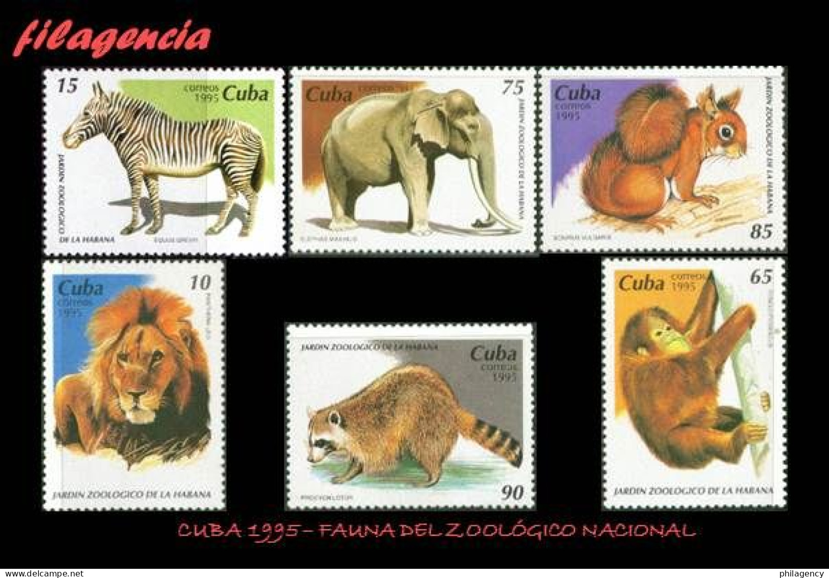 CUBA MINT. 1995-17 FAUNA DEL JARDÍN ZOOLÓGICO NACIONAL - Nuevos