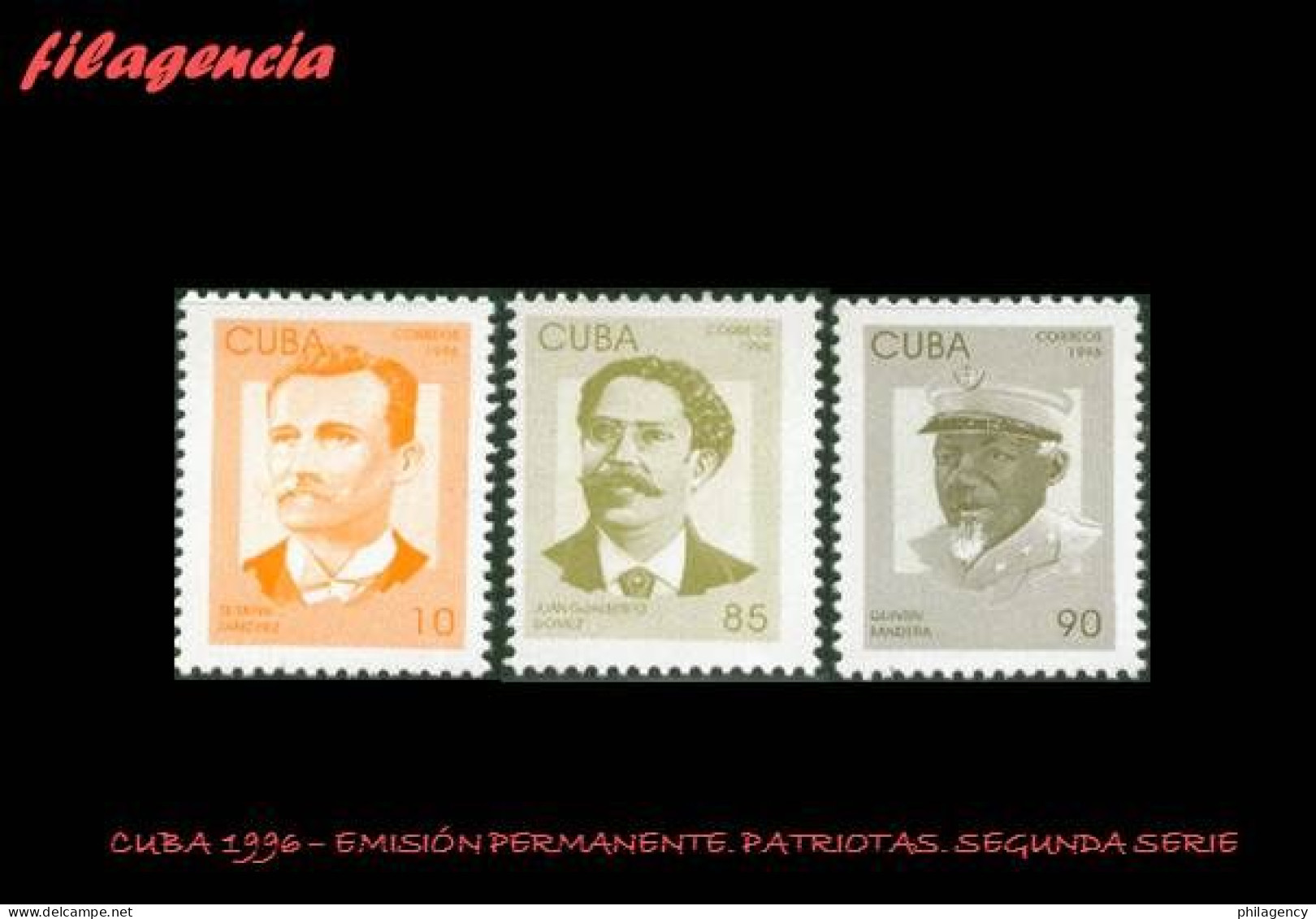CUBA MINT. 1996-01 EMISIÓN PERMANENTE. PATRIOTAS CUBANOS. SEGUNDA SERIE - Nuevos