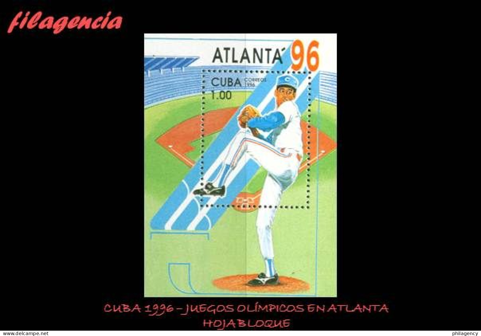 CUBA MINT. 1996-04 JUEGOS OLÍMPICOS EN ATLANTA. HOJA BLOQUE - Unused Stamps