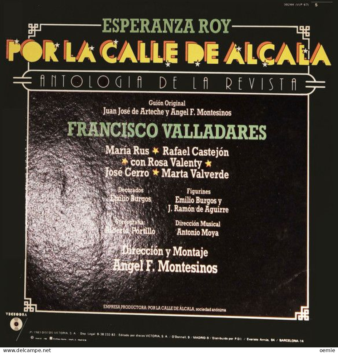 ANTOLOGIA DE LA REVISTA  ESPERANZA ROY  POR LA CALLE DE ALCALA  FRANCISCO VALLADARES - Otros - Canción Española