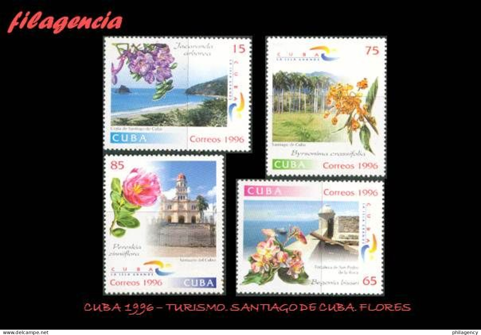 CUBA MINT. 1996-15 TURISMO. SANTIAGO DE CUBA. FLORES - Nuevos