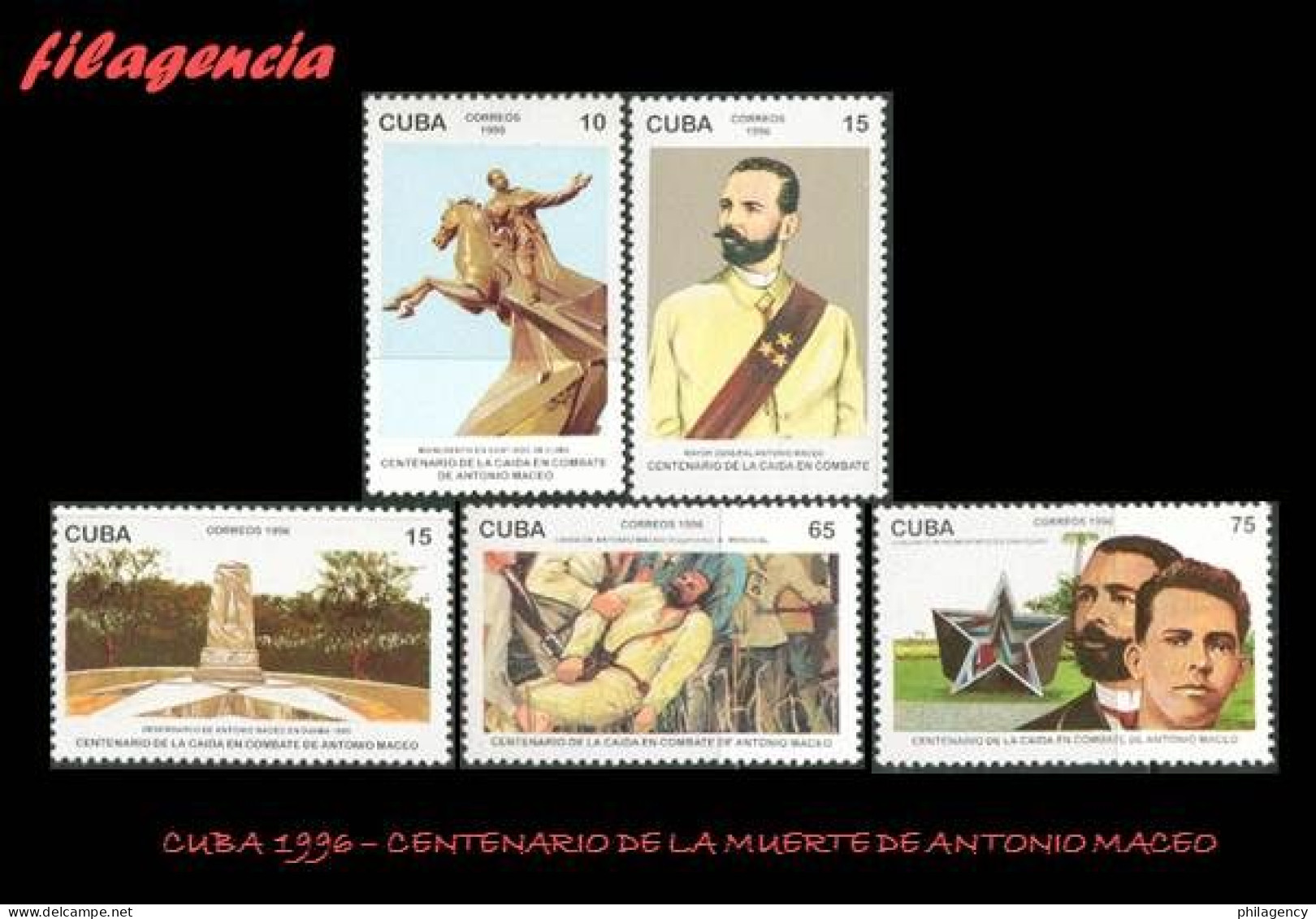 CUBA MINT. 1996-21 CENTENARIO DE LA MUERTE DEL MAYOR GENERAL  ANTONIO MACEO - Unused Stamps