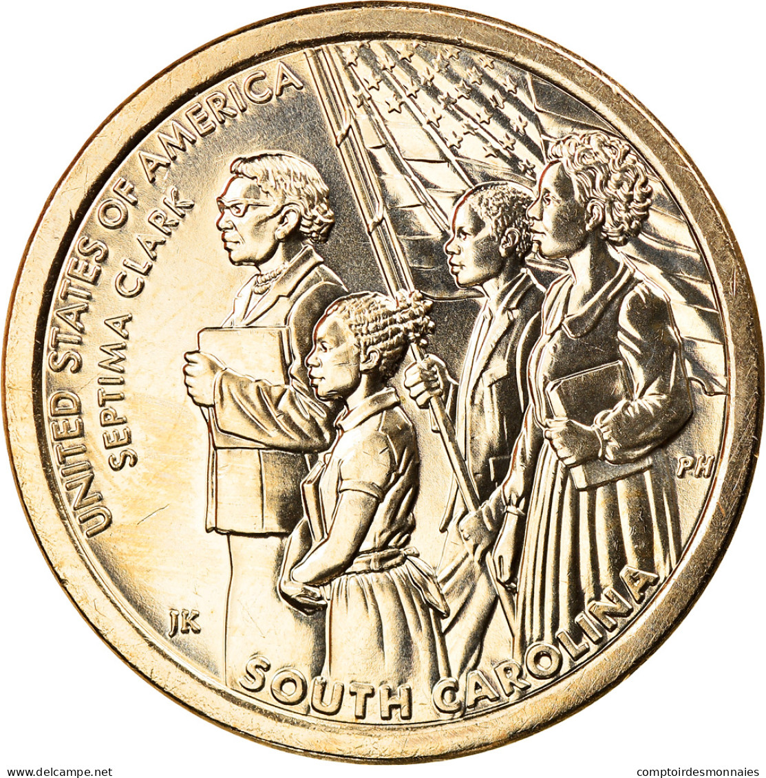 Monnaie, États-Unis, South Carolina, Dollar, 2020, Denver, SPL, Brass Manganese - 2007-…: Presidents