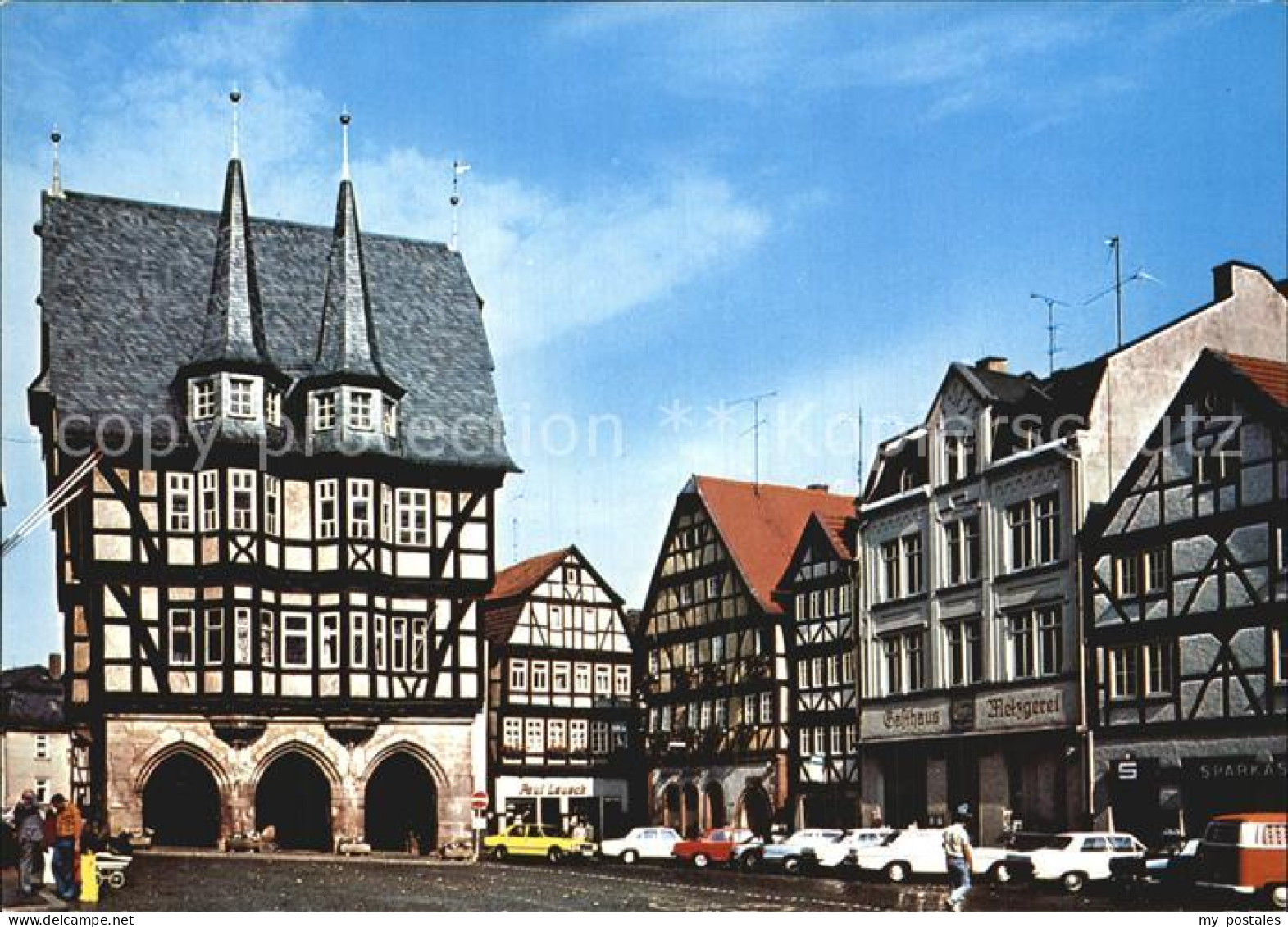 72433817 Alsfeld Blick Zum Rathaus Fachwerkhaeuser Alsfeld - Alsfeld