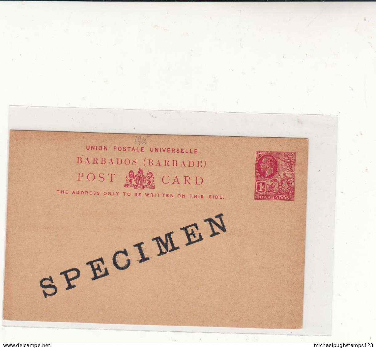 Barbados / George 5 Stationery / Specimen Overprints - Barbados (1966-...)