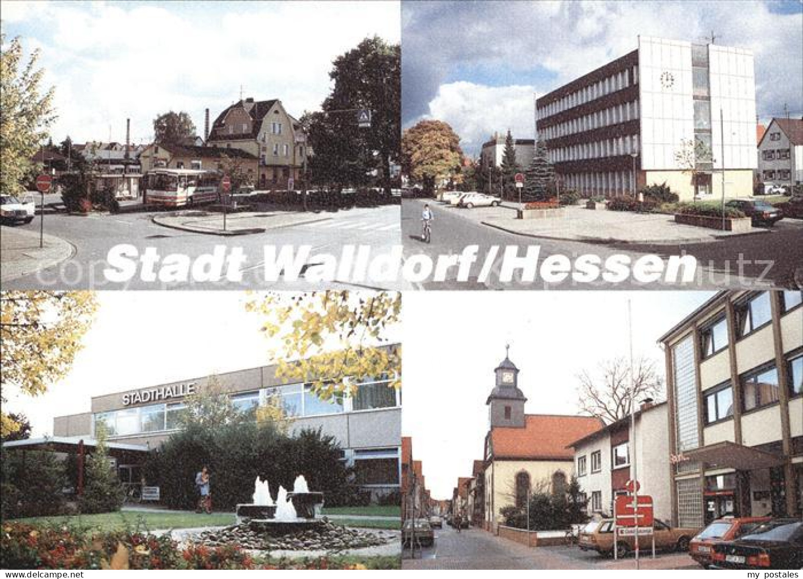 72431529 Walldorf Hessen Busbahnhof Hochhaus Stadthalle Kirche Moerfelden-Walldo - Moerfelden-Walldorf