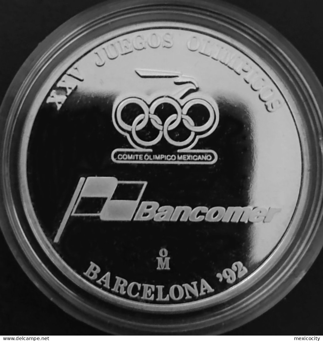 MEXICO MINT 1992 BARCELONA OLYMPICS Silver Piece, In Capsule Incl. COA & Box, Very Rare Thus - México