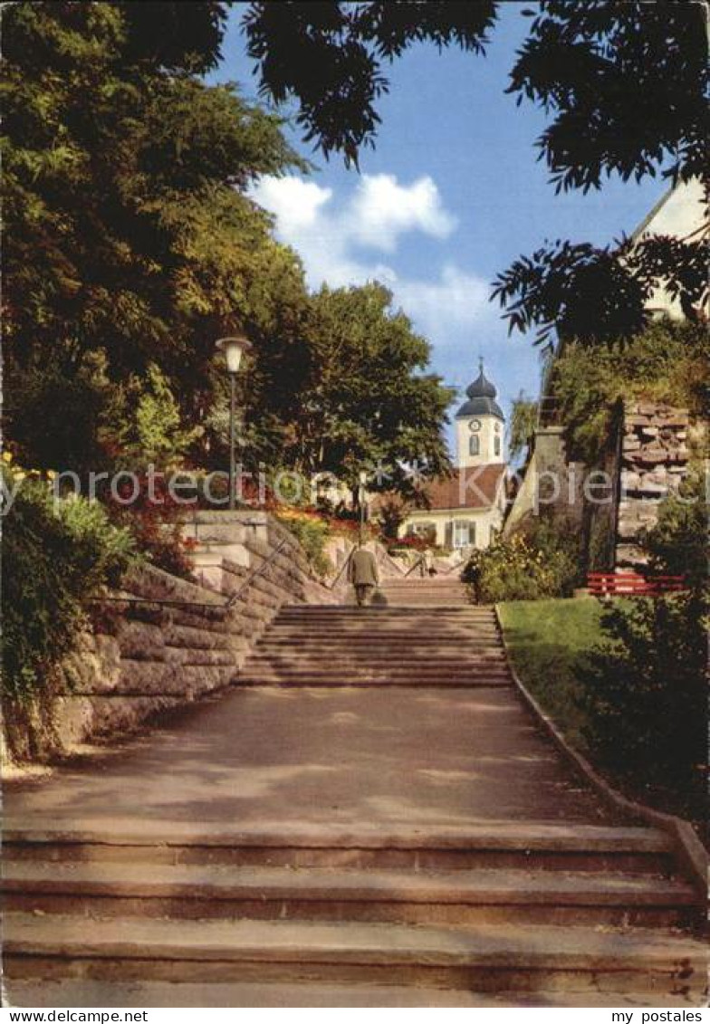 72430643 Bad Bellingen Treppe Mit Blick Zur Kirche Thermalkurort Markgraeflerlan - Bad Bellingen