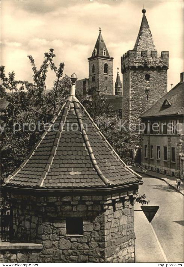 72429927 Stassfurt Turmgasse Mit Eulenturm Und Schiefem Turm Hohenerxleben - Stassfurt