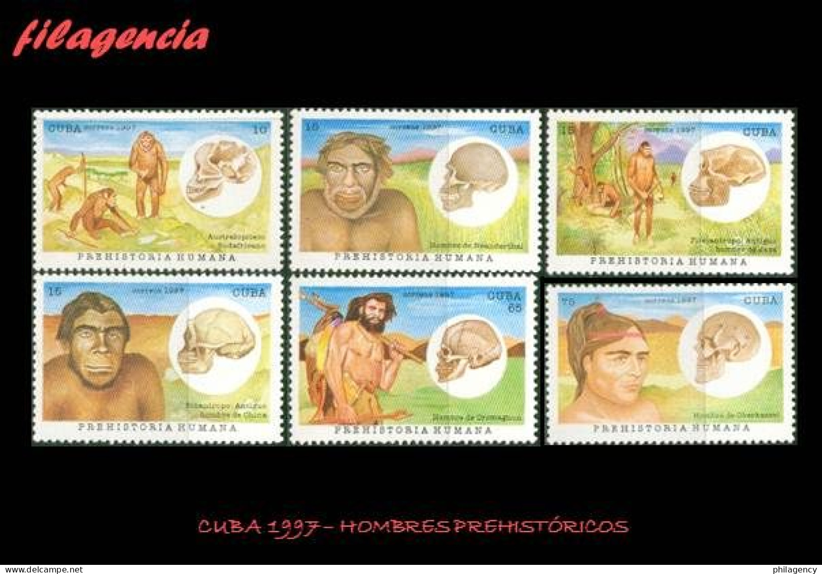 CUBA MINT. 1997-25 HOMBRES PREHISTÓRICOS - Unused Stamps