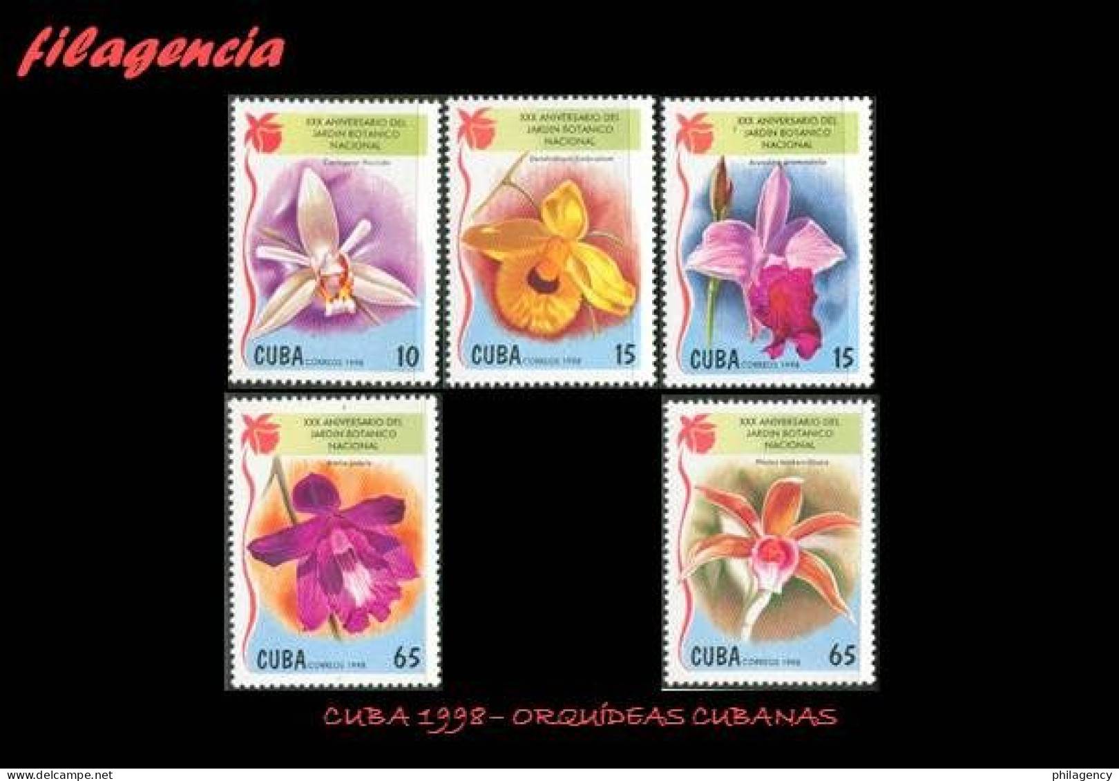 CUBA MINT. 1998-23 FLORA. ORQUÍDEAS CUBANAS - Unused Stamps