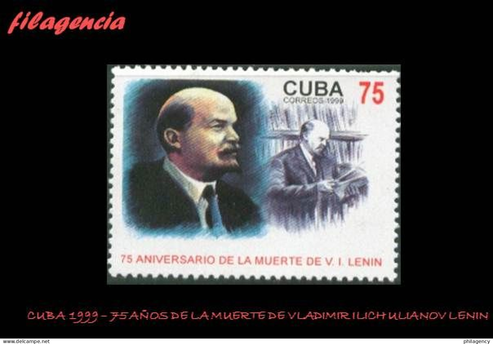 CUBA MINT. 1999-05 75 ANIVERSARIO DE LA MUERTE DE VLADIMIR ILICH ULIANOV LENIN - Unused Stamps