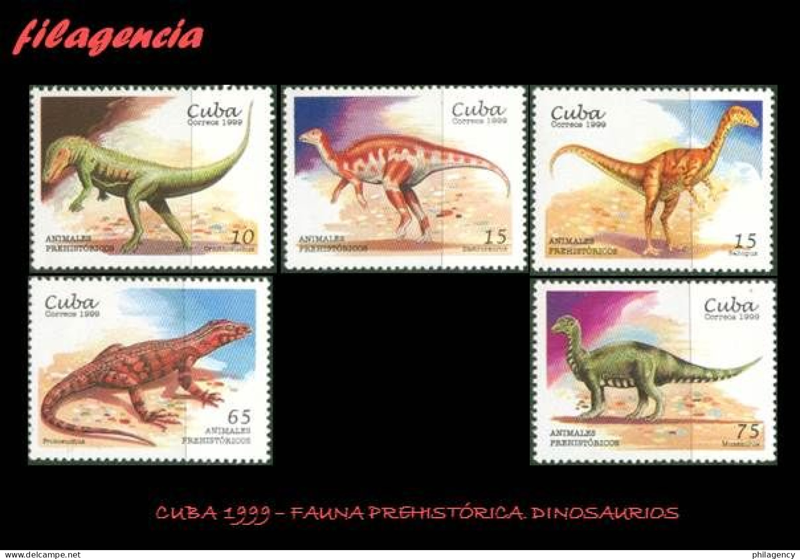 CUBA MINT. 1999-06 FAUNA PREHISTÓRICA. DINOSAURIOS - Unused Stamps