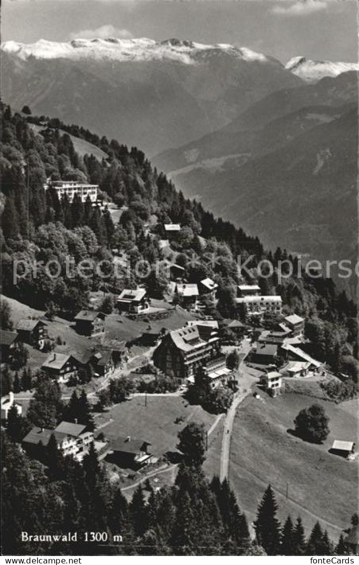 12473069 Braunwald GL Hotel Alpenblick Fliegeraufnahme Braunwald - Autres & Non Classés